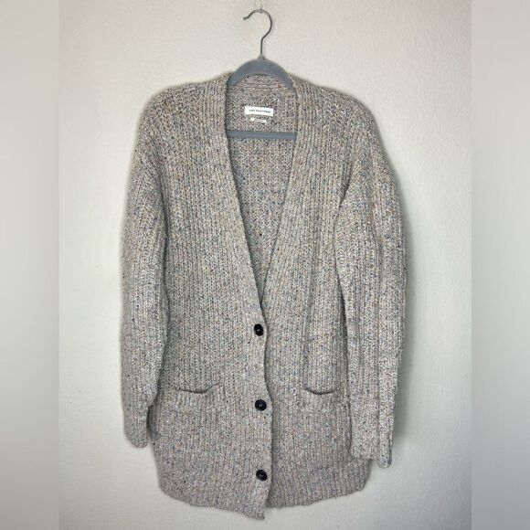 Isabel Marant Etoile Hamilton Wool Tan Gray Cardigan Oversized Size M - Picture 7 of 14